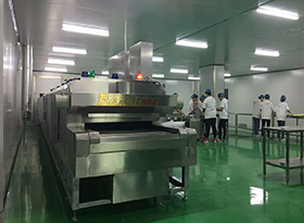 Baking noodle quick freezing production line